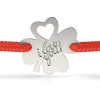 Bratara Argint 925 Femei, Model Trifoi I Love You, Atcom, 0.5g, 12mm, Argintiu, Cadou Valentine&#039;s Day/Martisor/Craciun, Cutie Bijuterie