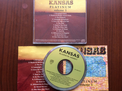 kansas Platinum Vol 1 cd disc best of compilatie selectii muzica prog rock VGVG+ foto