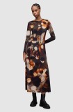 AllSaints rochie Katlyn culoarea maro, maxi, dreaptă