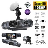 Camera Auto DVR pe 4 canale TSS-K11, Ecran 3&#039;&#039;, Full HD, Unghi 170 grade, 32GB, Wide