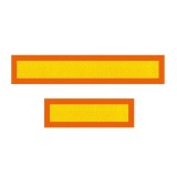 Set 2 placute reflectorizante Hico galben rosu fluorescent 300x100 mm aluminiu