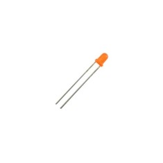 LED 3mm portocaliu 1.9V-2.1V 20mA