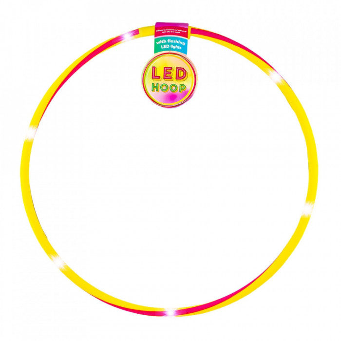 Cerc Hula Hoop, cu led, 60-72 cm, 36 buc/set, 5-7 ani, +10 ani, 3-5 ani, 7-10 ani