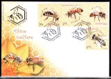 Romania 2010, LP 1854 c, Albine melifere, FDC cu folio aur, MNH!, Fauna, Nestampilat