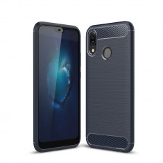 Husa HUAWEI P20 Lite - Luxury Carbon TSS, Bleumarin foto