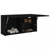 Gossi dulap de perete de baie, negru, 80x25x40 cm, lemn prelucrat