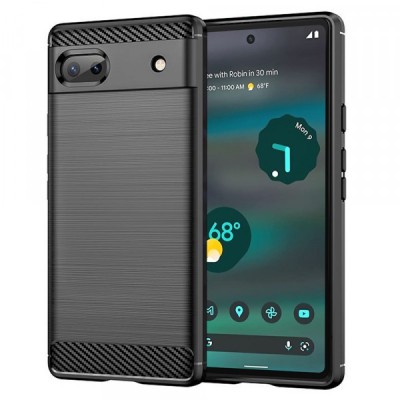 Husa pentru Google Pixel 6a, Techsuit, Carbon, Neagra foto