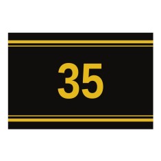Sticker autoadeziv nr. 35 - Signetten SAFE auriu pe fundal negru