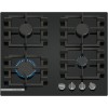 Plita incorporabila Bosch PNN6B6K40, Gaz, 4 arzatoare, Gratar fonta, 60 cm, Sticla neagra