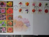 Plic FDC serie timbre flora flori plante SUA stampilate timbre filatelice