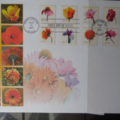 Plic FDC serie timbre flora flori plante SUA stampilate timbre filatelice