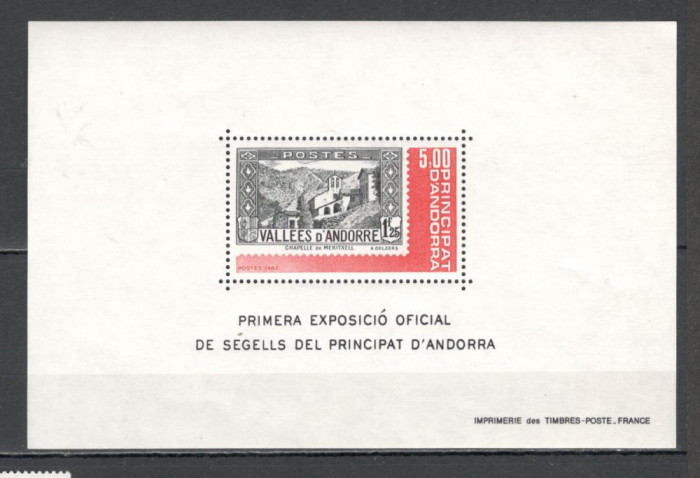 Andorra.1982 Expozitia filatelica nationala-Bl. MA.119