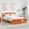 VidaXL Cadru de pat Maro ceruit 140 x 200 cm Lemn masiv de pin 3394227
