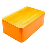 Cutie metalica pentru paine Excellent Houseware, 32,5x20,5x12 cm, Portocaliu