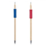 Set Creioane HB cu Radieră, Grip Albastru și Roșu, 2 Bucăți, Oem