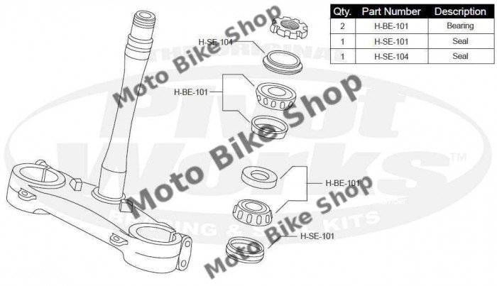 MBS Kit rulmenti ghidon Honda CR250R CRF250/450R, Cod Produs: PWSSKH02021VP