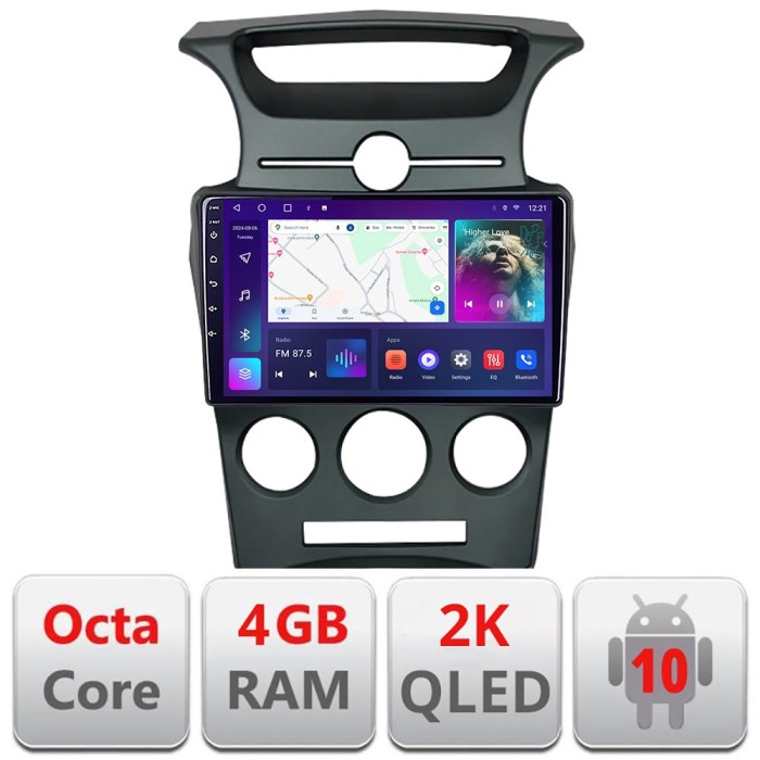 Navigatie Kia Carens 2006-2012 clima automata Android ecran Qled 2K Octa core 4+32 KIT-carens-2006+EDT-E409-2K CarStore Technology