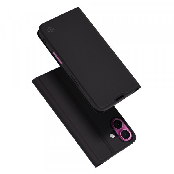 Husa pentru Apple iPhone 16 Plus, Techsuit, Magskin Book, Neagra