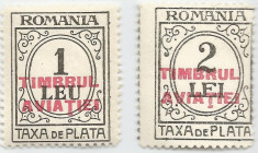 Romania, LP XII.11/ 1931, Taxa de plata cu supr. TIMBRUL AVIATIEI, eroare, MNH 2 foto