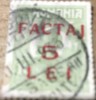 (FAV) Timbre Regele Ferdinant 5 lei fractaj 10 bani, Stampilat