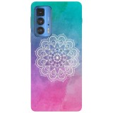 Husa compatibila cu Motorola G50 model Watercolor Mandala, Silicon, TPU, Viceversa, Transparent, Carcasa