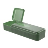 Cutie organizatoare pentru cabluri, flippy, din plastic, 28 x 9 x 6 cm, verde