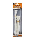 Coliere plastic albe 75buc Handy