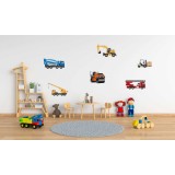 Autocolant Masini pentru Constructie - 60x120 cm