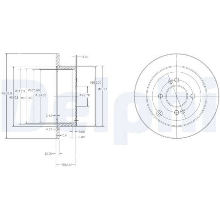 DELPHI BG4097 Disc frana