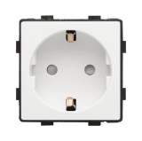 Modul Priză Schuko Pulsar Touch NS 16A 230V Alb &Icirc;ncastrat - Design Modern Elegant pentru Sisteme Modulare Electrice, Calitate Premium, IP20