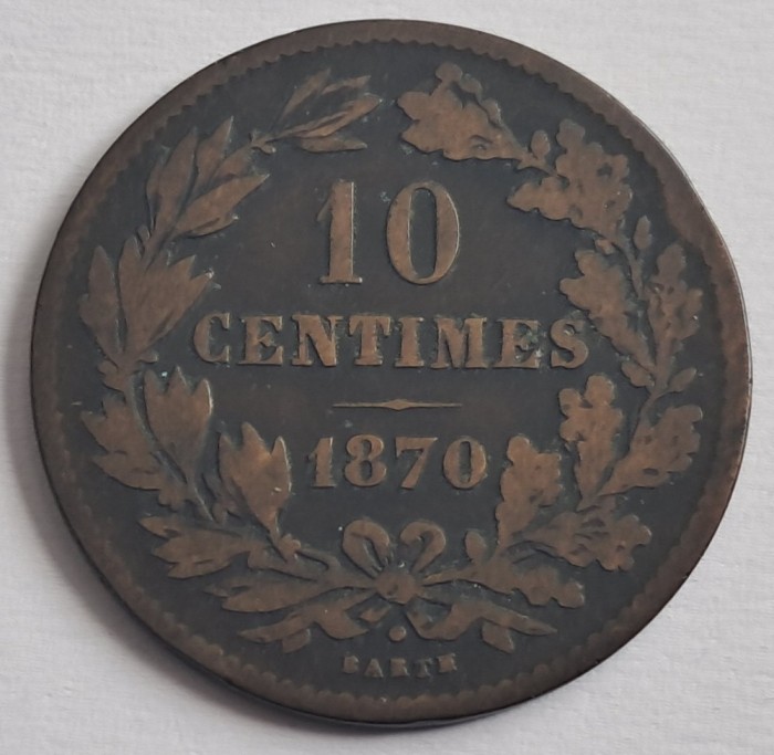 Luxemburg, 10 Centimes 1870