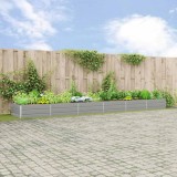 vidaXL Jardinieră Gri deschis 195 x 100 x 45 cm Oțel Galvanizat 42018175