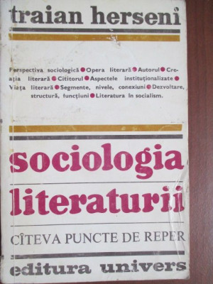 Sociologia literaturii-Traian Herseni foto