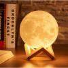 Lampa de veghe 3D, Luna, USB, 80mm