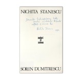 Nichita Stănescu, Noduri și semne, 1982, cu dedicație pentru Ovid Crohmălniceanu