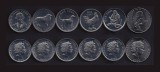 INSULELE COOK █ SET DE MONEDE █ 1 + 1 + 1 + 1 + 1 + 5 Cents █ 2000-2003 █ UNC, Asia