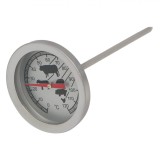 Termometru Bucătărie, Inox, 5 cm Diametru, 10.5 cm Lungime Acuratelă, Oem