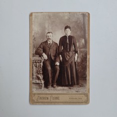 Fotografie de colectie Cabinet, Atelier Andrew Horne, Portret de cuplu, Plainville, Kansas, Midwest, SUA, Statele Unite, America, ca. 1880