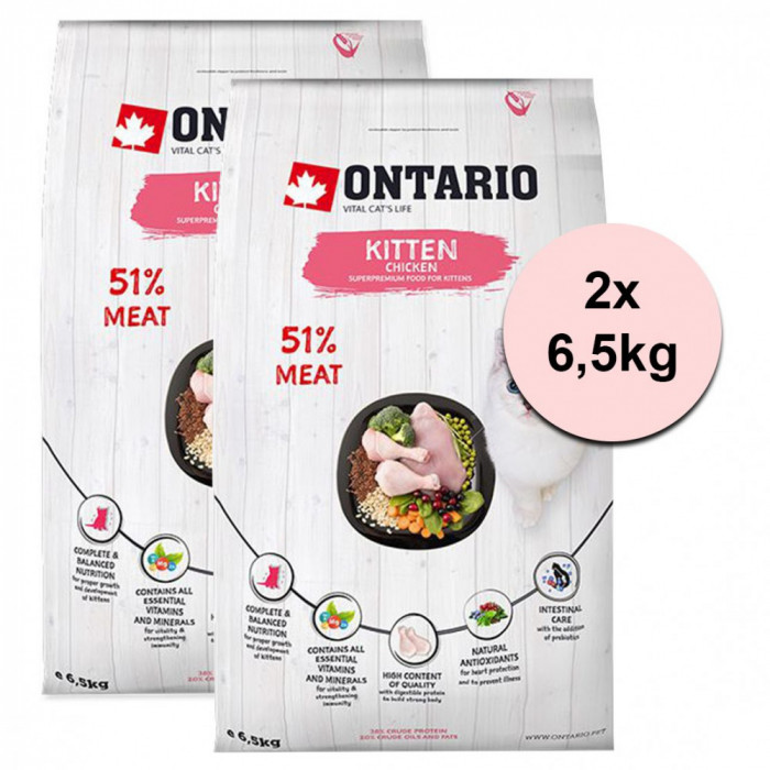 Ontario Kitten pui 2 x 6,5 kg