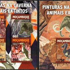 MOZAMBIC 2015, Fauna - Animale preistorice, Arta, serie neuzată, MNH