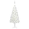 VidaXL Brad de Crăciun pre-iluminat artificial, set globuri alb 210 cm