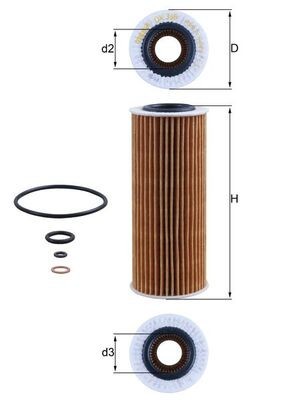 MAHLE OX 368D1 Filtru ulei foto
