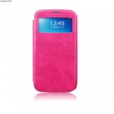 Husa Flip S-View window Samsung Galaxy S5 G900 Pink