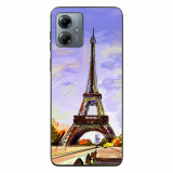 Husa compatibila cu Motorola Moto G14 Silicon Gel Tpu Model Desen Turnul Eiffel