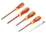 Kit Surubelnite Izolate 1kV H&Ouml;GERT TECHNIK, Phillips, Plata - Set Profesional de Scule de Mana