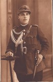 P1809N Plutonier de jandarmi &icirc;n uniformă model 1923/1930, studio Mihail Șișu, Bușteni