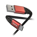 Cumpara ieftin Cablu de incarcare/date, USB-A - Micro-USB &quot;Extreme&quot; 1.5 m, negru/rosu, Hama