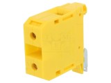 Conector de &Icirc;mbinare Șine Galben 4-35mm&sup2; 2 Borne TS35