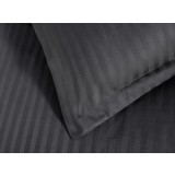 Fata de perna 50x70cm,damasc satinat,100% bumbac,neagra-H022