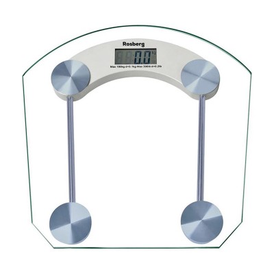Cantar de baie Rosberg, 180 kg, afisaj LCD, platforma sticla foto